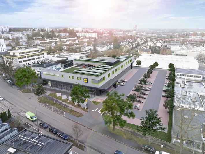 Baubeginn für Lidl-Filiale mit Kindertagesstätte im Obergeschoss / In Bietigheim-Bissingen entsteht die zweite Lidl-Filiale mit Kindertagesstätte in Baden-Württemberg