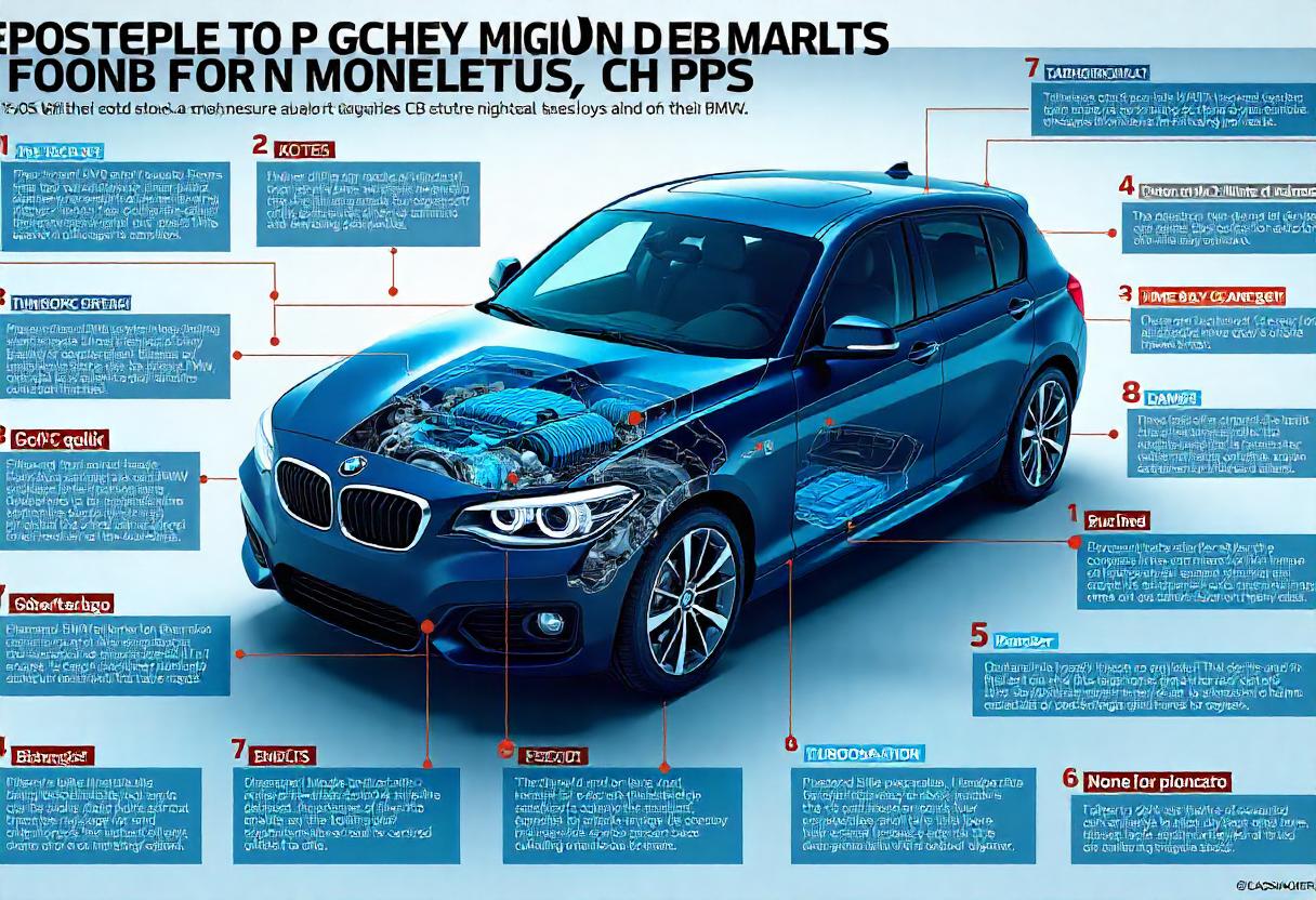 Infografik mit den Top 10 BMW-Modellen, die besonders häufig von Motorschäden betroffen sind, inklusive typischer Schwachstellen wie Steuerkette, Turbolader und Injektoren